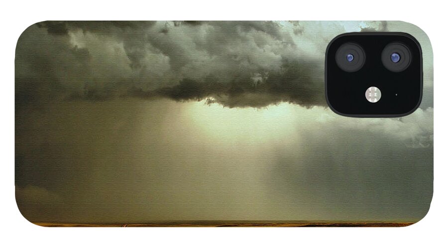 Landscape iPhone 12 Case featuring the photograph Road into the Storm by Steven Reed