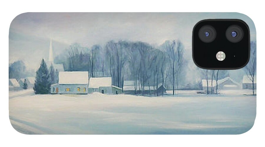 Vermont iPhone 12 Case featuring the painting Road to Felchville Vermont by Nancy Griswold