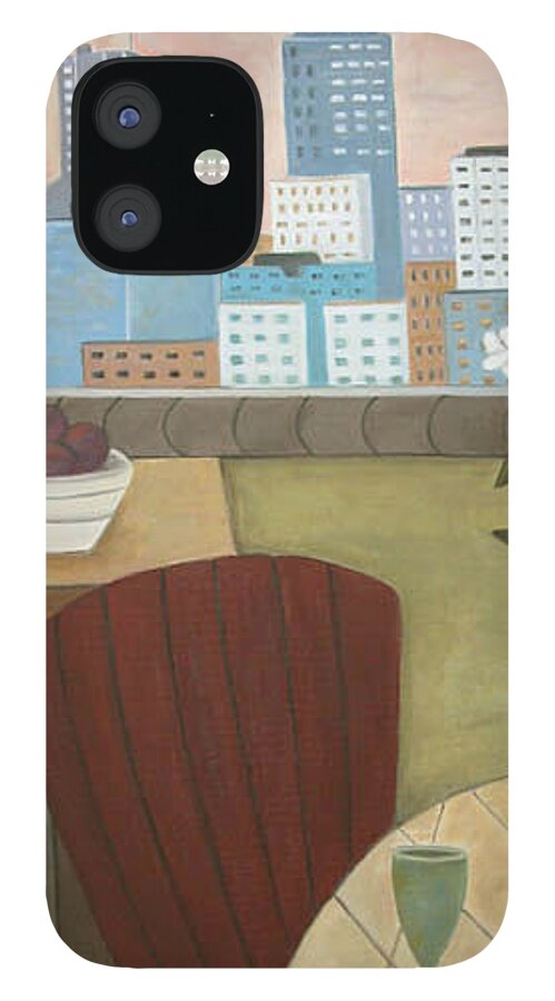 Still Life iPhone 12 Case featuring the painting Room with a View by Trish Toro
