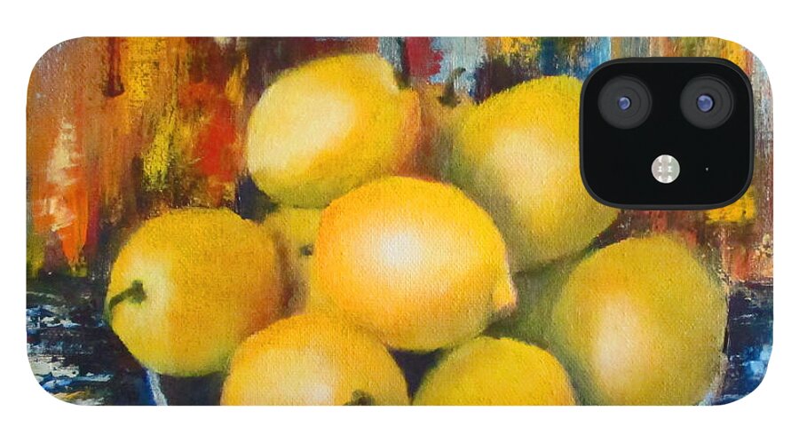 Still Life iPhone 12 Case featuring the painting Rosie's Harvest by Roseann Gilmore