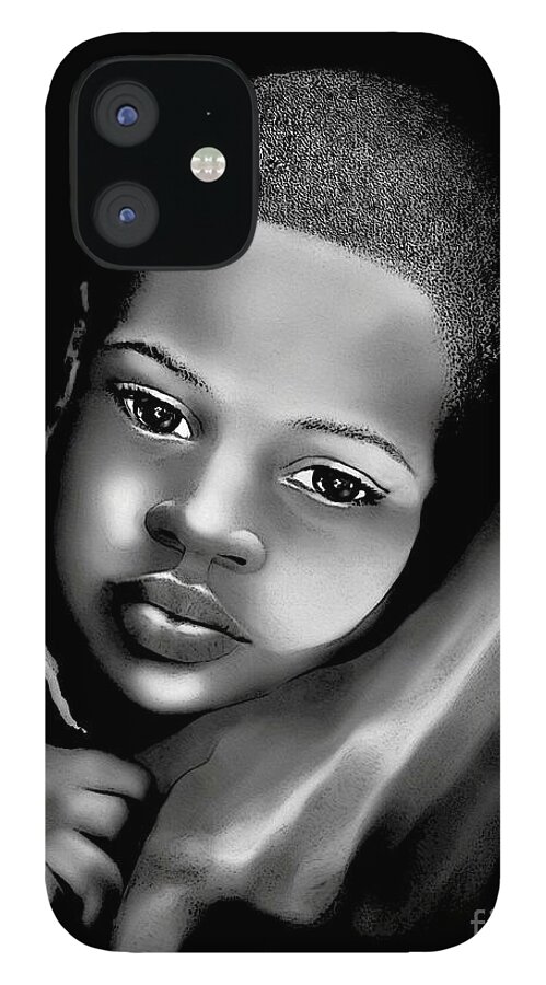 Drawing iPhone 12 Case featuring the digital art Safe Harbor by Dale  Ford