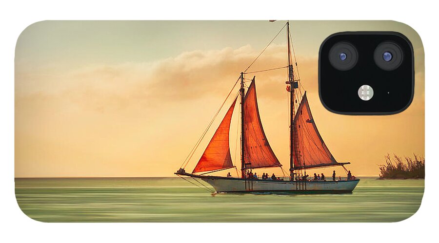 Sailing iPhone 12 Case featuring the photograph Sailing Into The Sun by Hannes Cmarits