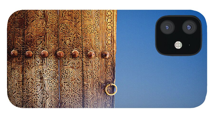 Ancient iPhone 12 Case featuring the photograph Samarkand door by Mamoun Sakkal