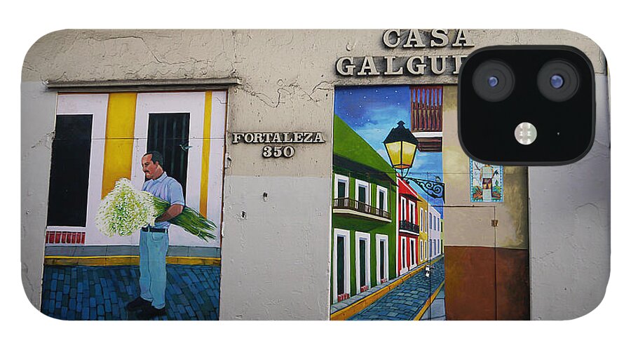 Richard Reeve iPhone 12 Case featuring the photograph San Juan - Casa Galguera Mural by Richard Reeve