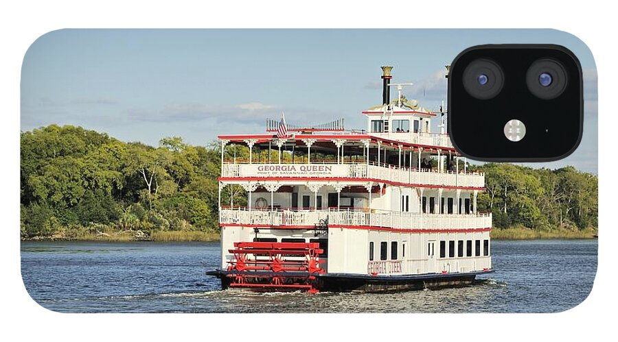 Boat iPhone 12 Case featuring the photograph Savannah River Steamboat by Bradford Martin