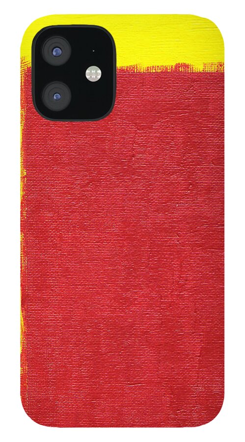 Red iPhone 12 Case featuring the painting Seeing Red by Eric Forster