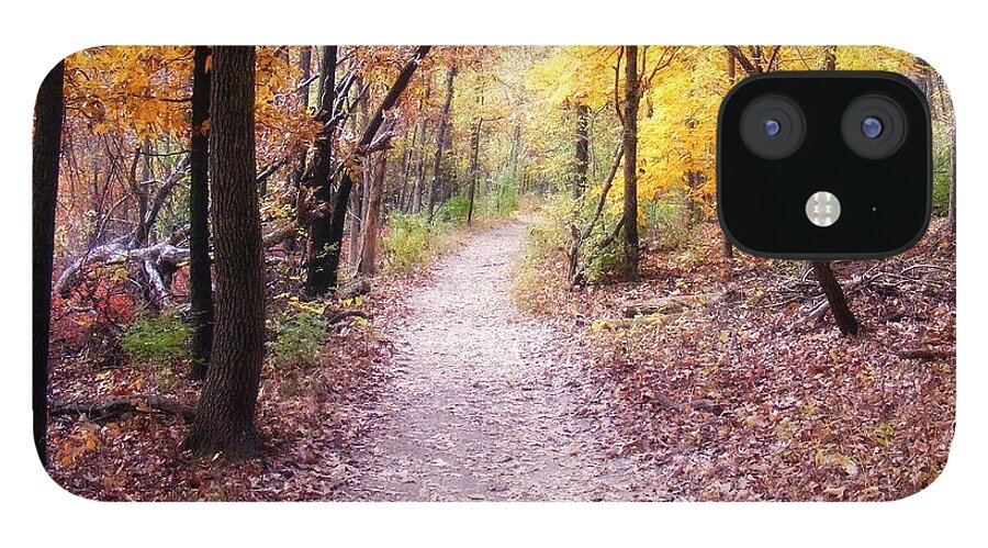 Autumn iPhone 12 Case featuring the photograph Serenity a Autumn Walk by Peggy Franz