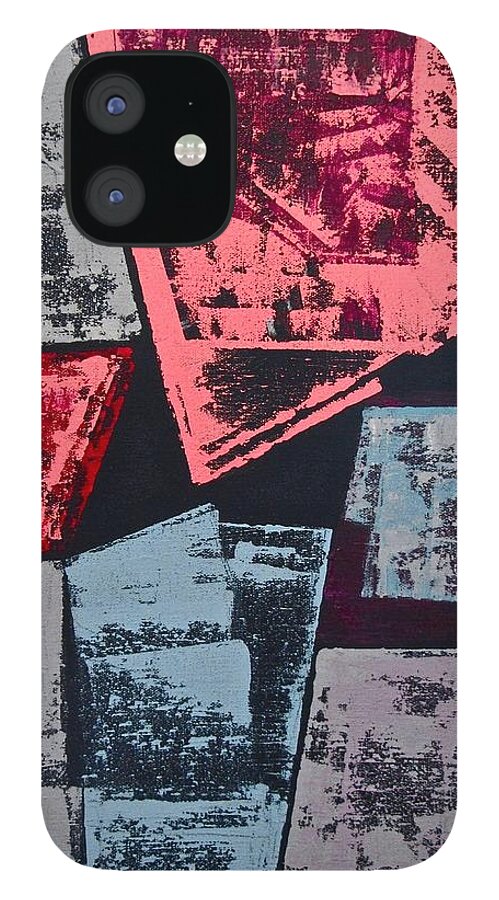 Shifting iPhone 12 Case featuring the painting Shifting by Artcetera By LizMac