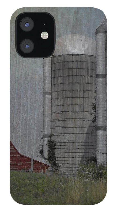 Barn iPhone 12 Case featuring the photograph Silo and Barn by Photographic Arts And Design Studio