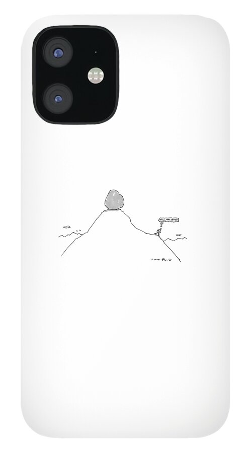 Sisyphus Balances The Boulder At The Top iPhone 12 Case