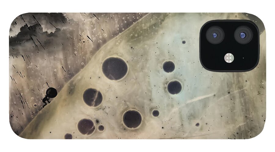  iPhone 12 Case featuring the digital art Sisyphus by Justyna Jaszke JBJart