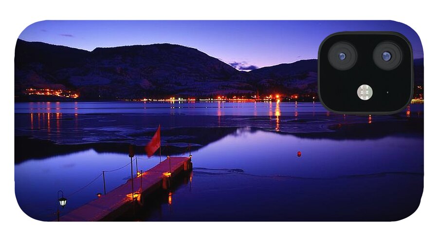 Ice iPhone 12 Case featuring the photograph Skaha Lake - nICE Night by Guy Hoffman