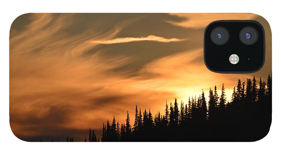 Clouds iPhone 12 Case featuring the photograph Solstice on Hurricane Hill by Ronda Broatch