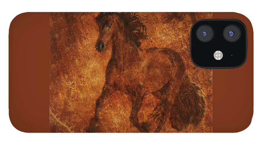 Chinese Horse Art iPhone 12 Case featuring the photograph Spirit by Melinda Hughes-Berland