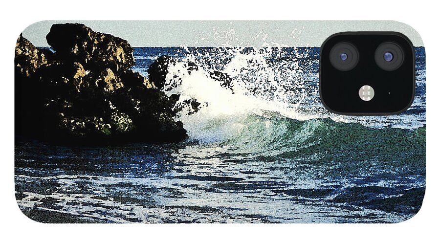 Ocean iPhone 12 Case featuring the photograph Splashing Wave by Janis Lee Colon