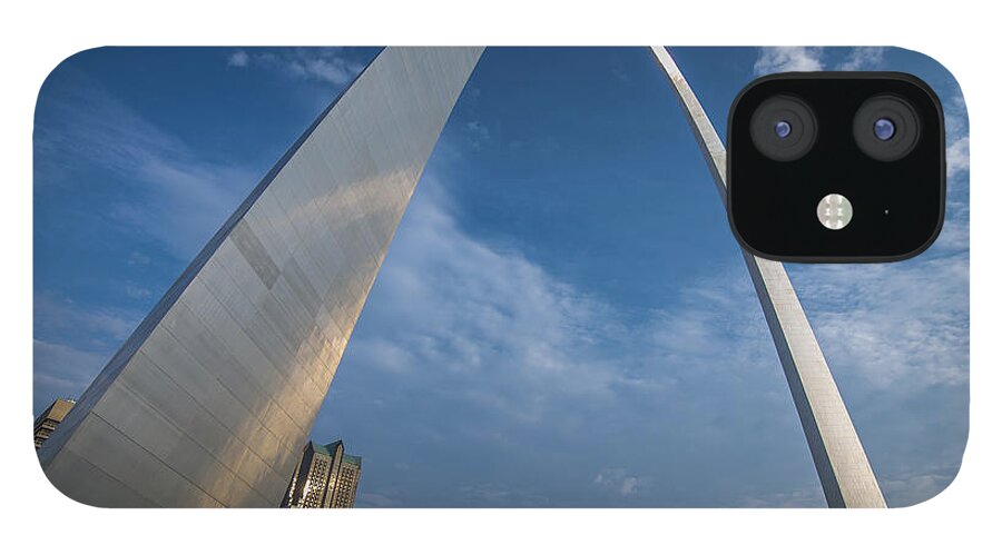 St. Louis iPhone 12 Case featuring the photograph St. Louis Gateway Arch Sunrise by David Haskett II