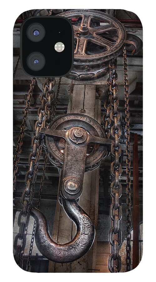 Hdr iPhone 12 Case featuring the photograph Steampunk - Industrial Strength by Mike Savad