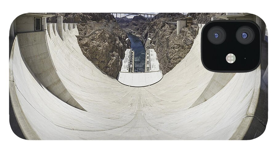 Arch iPhone 12 Case featuring the photograph Stereo Panoramic of the Hoover Dam by James L Davidson