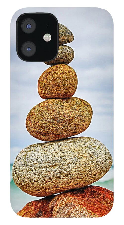 Stability iPhone 12 Case featuring the photograph Stones Balancing On Top Of Each Other by John White Photos