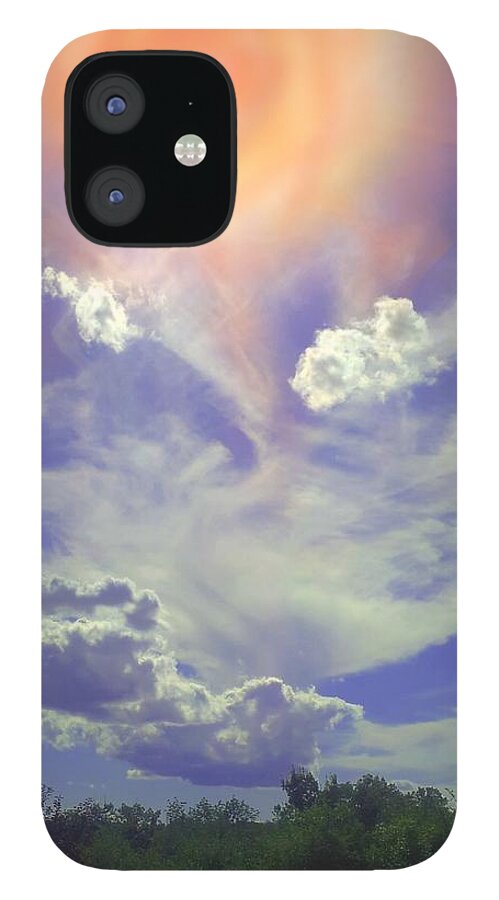 Sky iPhone 12 Case featuring the digital art Summer Sky by Christine Fournier