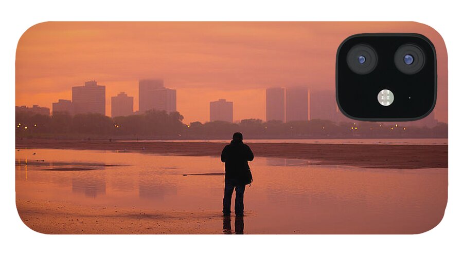 Water's Edge iPhone 12 Case featuring the photograph Sunset Moment by Jobet Palmaira