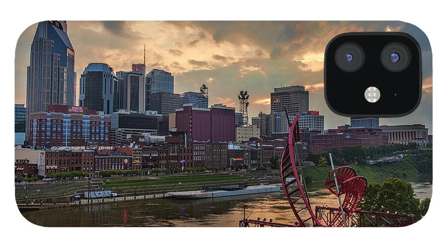 Neon iPhone 12 Case featuring the photograph Sunset Nashville by Diana Powell