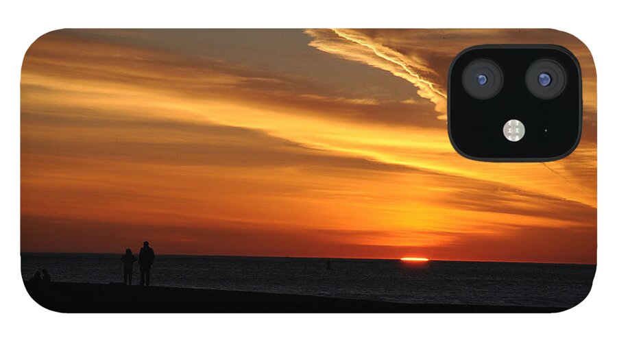 Sunset iPhone 12 Case featuring the photograph Sunset Sliver by Ken Arcia