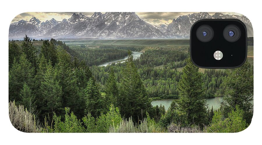 Tetons iPhone 12 Case featuring the photograph Sunstorm by Ryan Smith