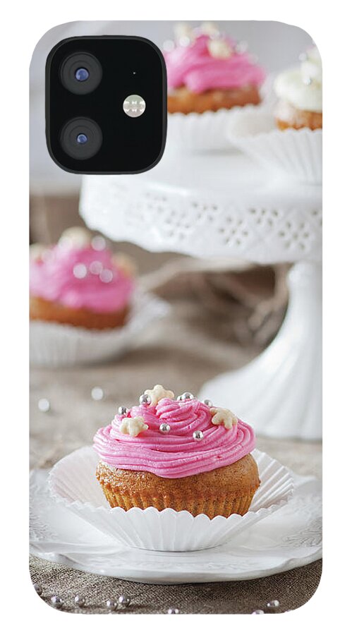 Temptation iPhone 12 Case featuring the photograph Sweet Cupcakes by Oxana Denezhkina