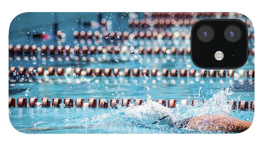 Udine iPhone 12 Case featuring the photograph Swimmer In A Sport Pool by Bosca78