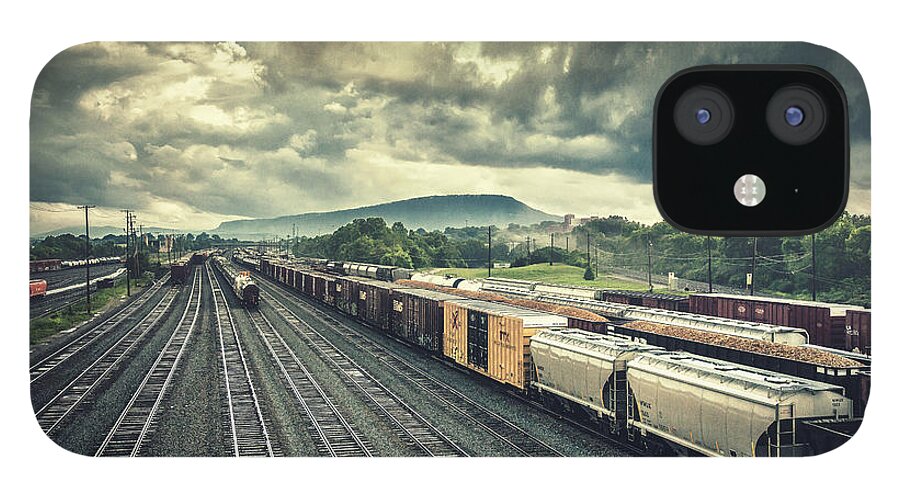 Trains iPhone 12 Case featuring the photograph Switchyard Junction Near Lookout Mountain by Steven Llorca