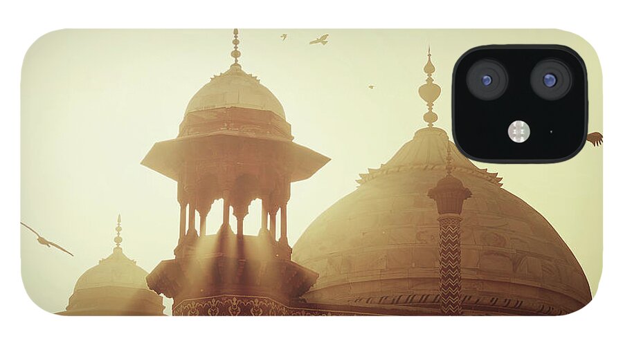 Mosque iPhone 12 Case featuring the photograph Taj Mahal by Thepalmer