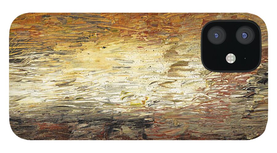 Terra iPhone 12 Case featuring the painting Terra by Nadine Rippelmeyer