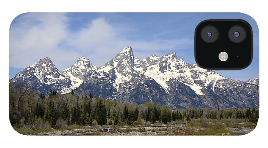 Mountains iPhone 12 Case featuring the photograph Teton Majesty by Dorrene BrownButterfield