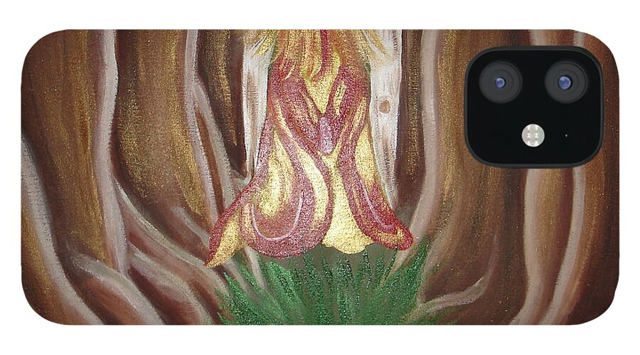 Fairy iPhone 12 Case featuring the painting The Fairy Queen by Angie Butler