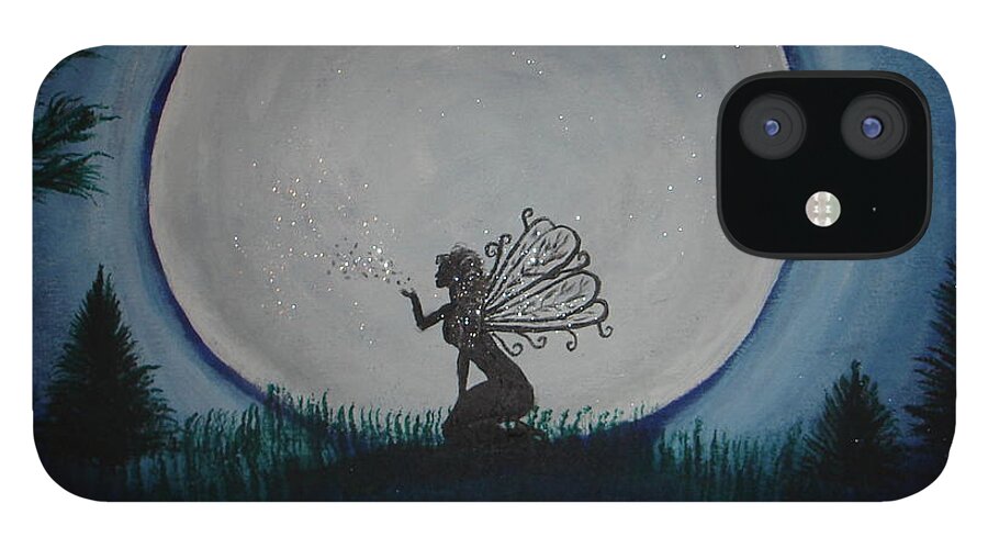 Fairy iPhone 12 Case featuring the painting The Fairy's Blessing by Angie Butler
