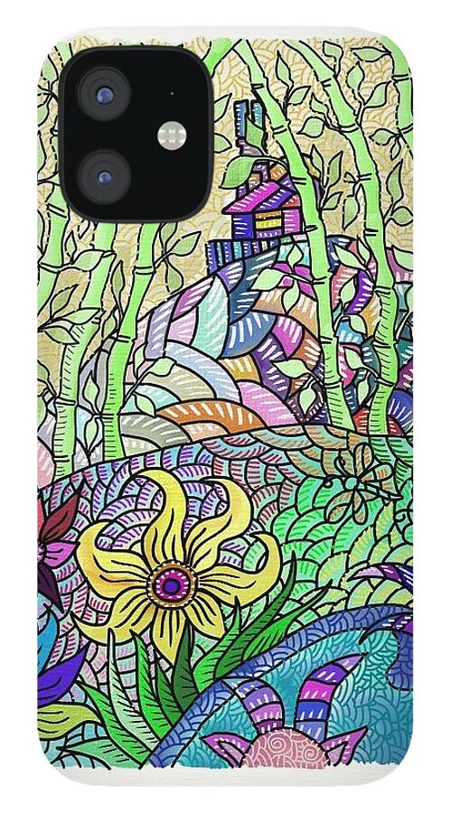 Prinsesa iPhone 12 Case featuring the mixed media The Kingdom by Marconi Calindas