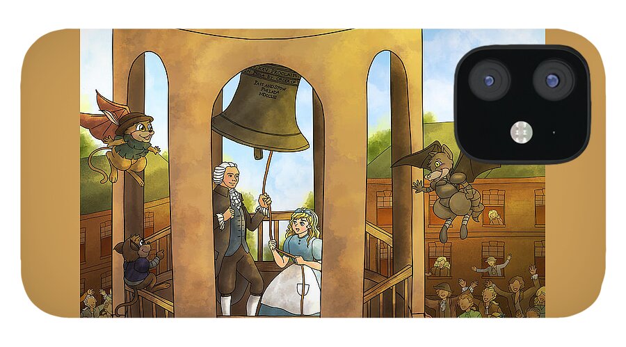 Wurtherington iPhone 12 Case featuring the painting The Liberty Bell by Reynold Jay