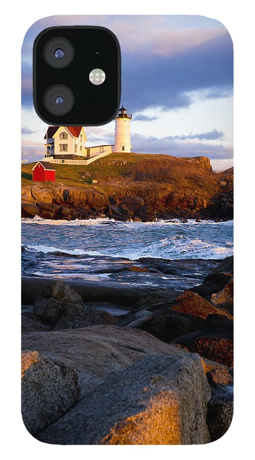 Lighthouse iPhone 12 Case featuring the photograph The Nubble Lighthouse by Steven Ralser