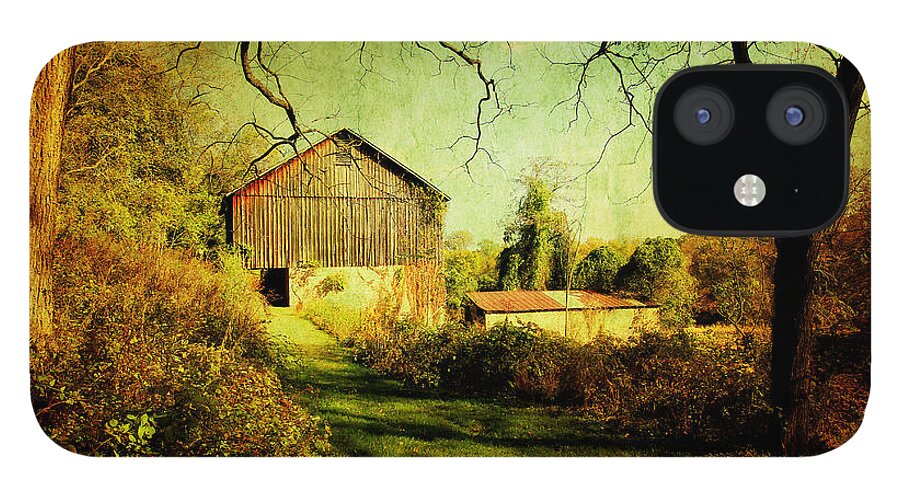 Barn iPhone 12 Case featuring the photograph The Old Barn with Texture by Trina Ansel