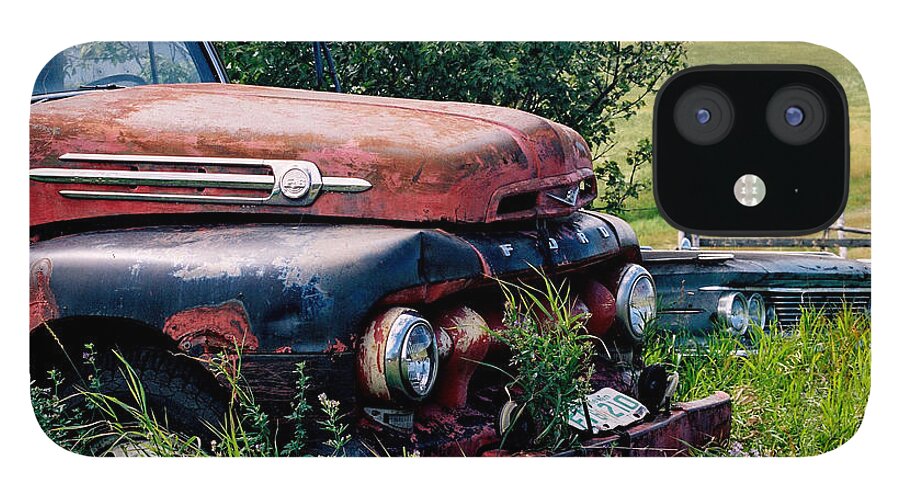 Farm Truck iPhone 12 Case featuring the photograph The Old Farm Truck by Roxy Hurtubise