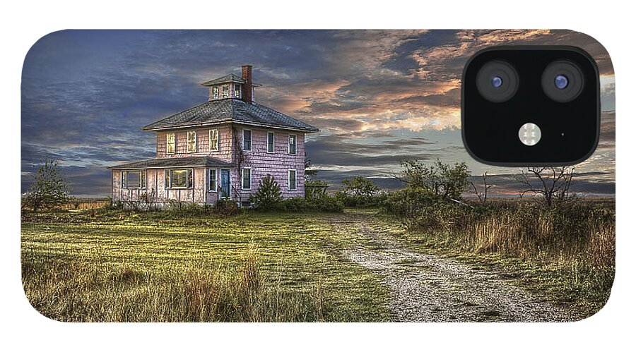 Pink iPhone 12 Case featuring the photograph The Pink House - color by Rick Mosher