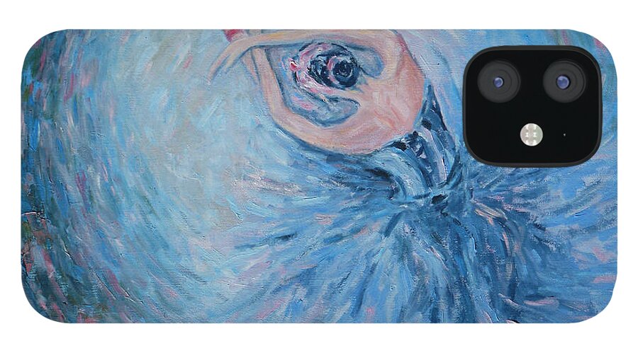 Figurative iPhone 12 Case featuring the painting The Red Shoes by Xueling Zou