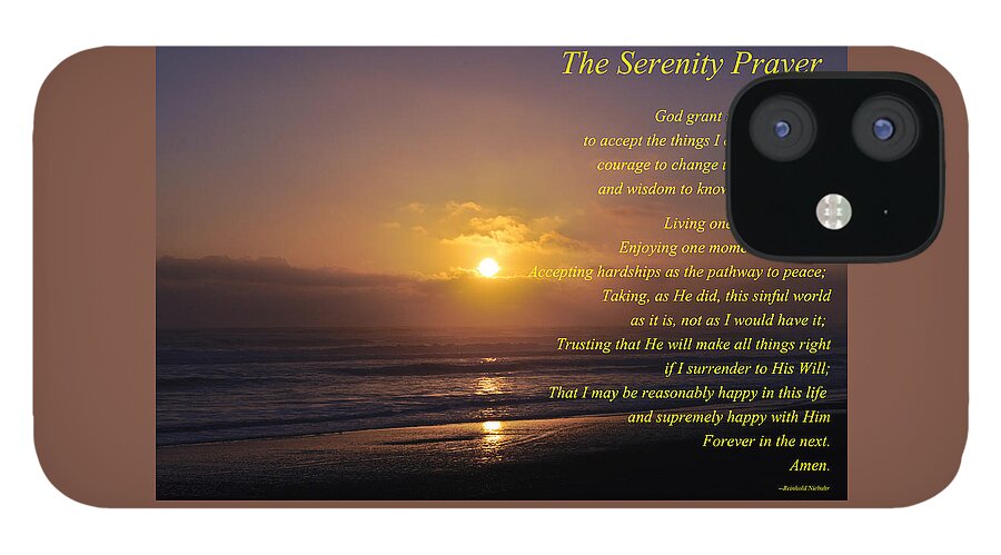 The Serenity Prayer iPhone 12 Case featuring the photograph The Serenity Prayer by Tikvah's Hope