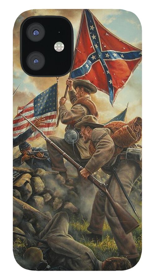 Battle Of Gettyburg- Pickett's Charge iPhone 12 Case featuring the painting This side of the Lord by Dan Nance