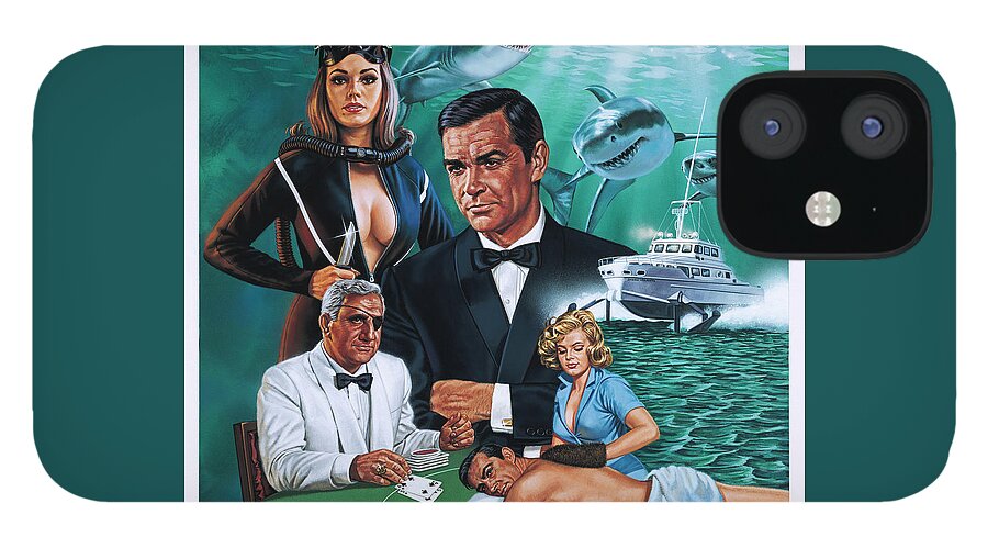Portrait iPhone 12 Case featuring the painting Thunderball by Dick Bobnick