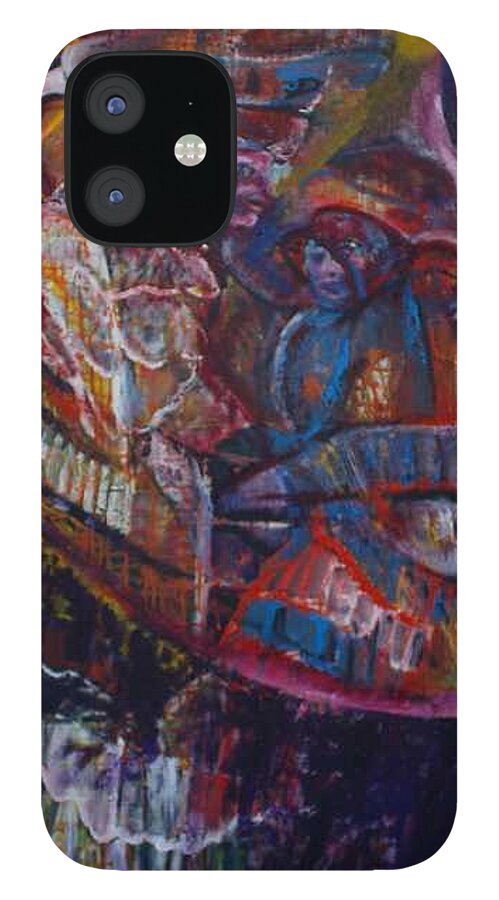 African Women iPhone 12 Case featuring the painting Tikor Woman by Peggy Blood