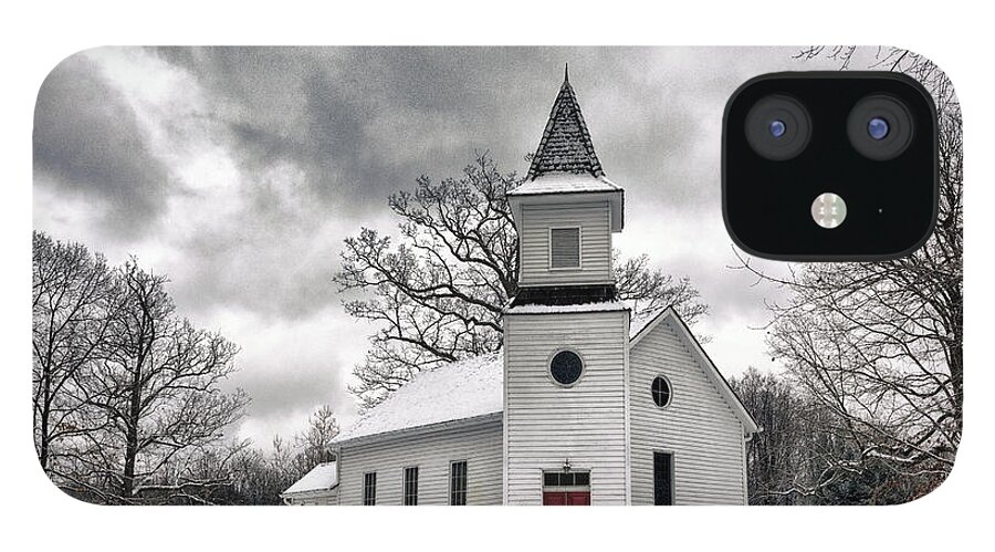 Church iPhone 12 Case featuring the photograph Touch of Winter by Robert Fawcett