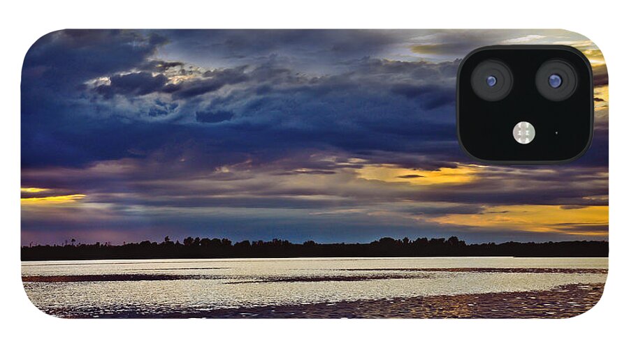 Landscape iPhone 12 Case featuring the photograph Tranquil Sunset by Gwen Gibson