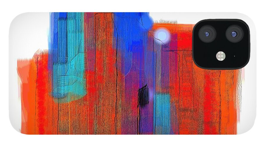 Abstract Art Prints iPhone 12 Case featuring the digital art Trepidation by D Perry